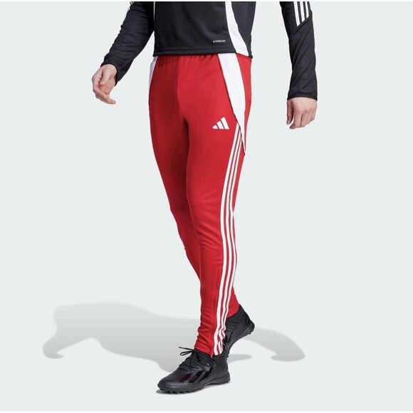 adidas men Tiro 24 Training Pants Size Medium Team Power Red 2 / White - NEW - Picture 1 of 7